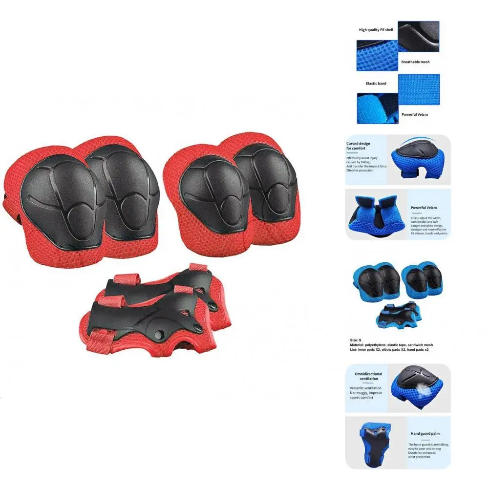 

Unisex 6Pcs/Set Fashion Impact Resistant Protective Gear Protective Protective Gear Adjustable for Sports