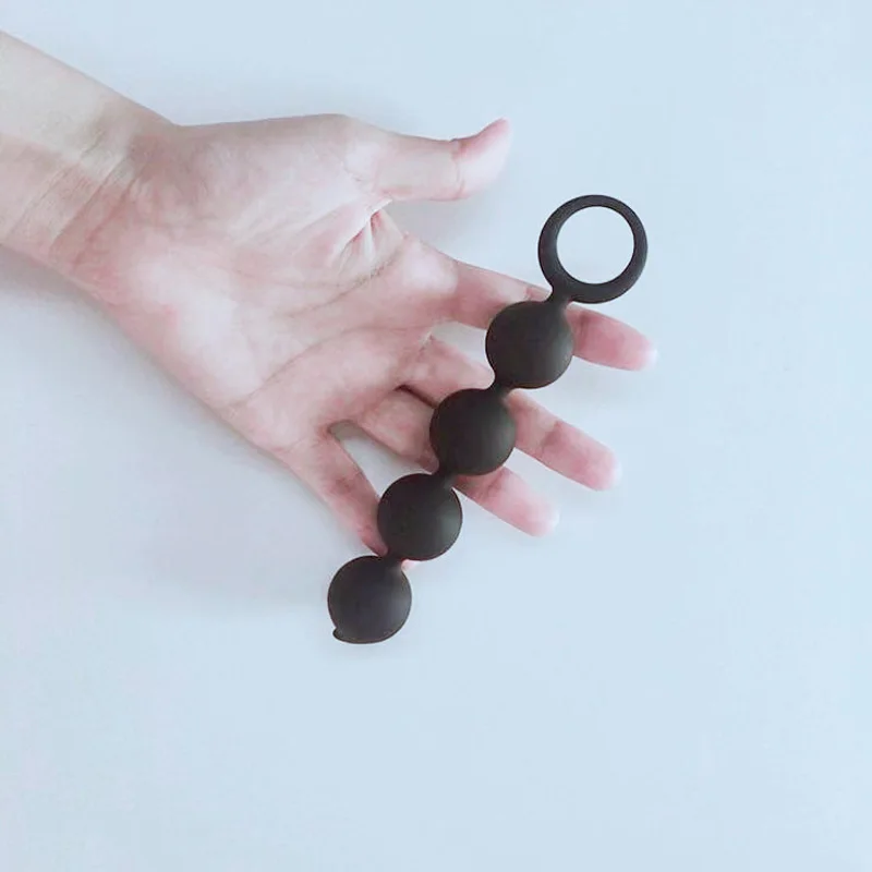 Silicone Small Anal Beads Masturbation Prostate Massager Anal Stimulator Ball Pull Ring Butt Plugs Sex Toys Erotic Goods