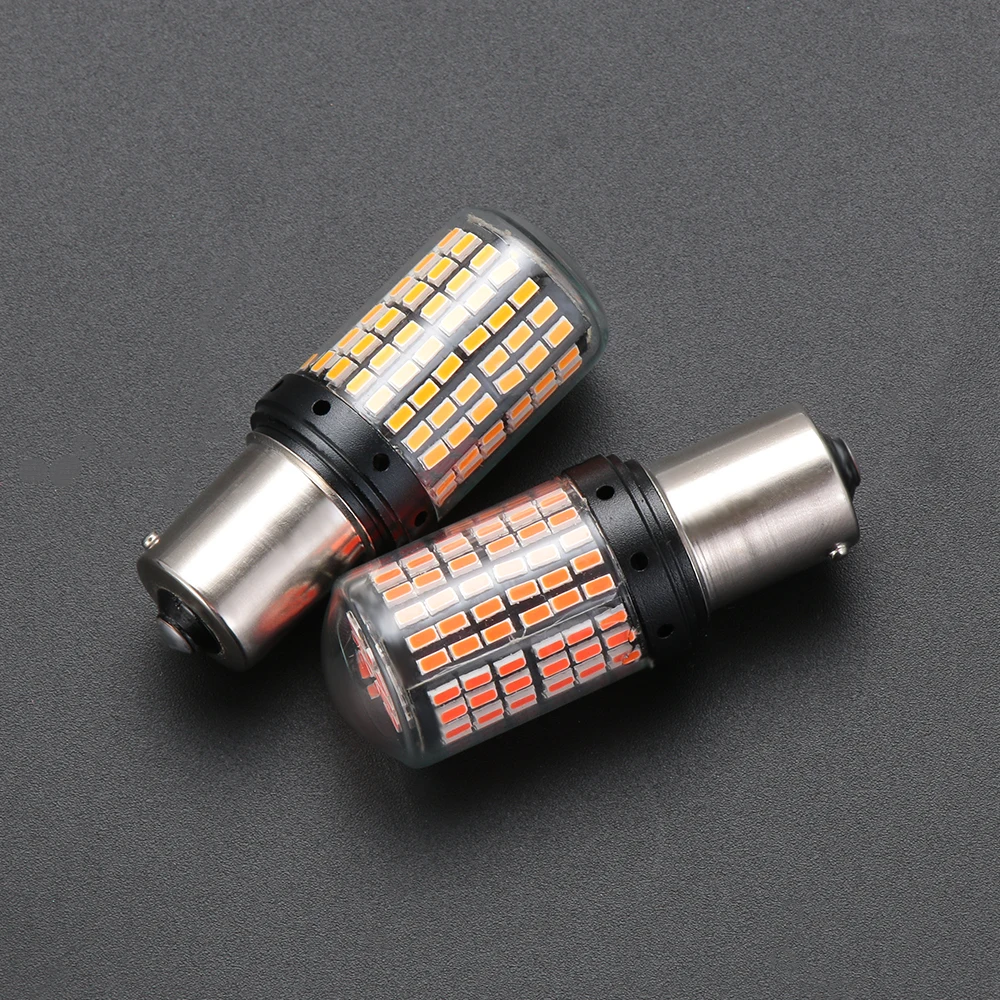 1156 BAU15S PY21W 12-24V 144SMD лампочка указателя поворота светодиодный Canbus без ошибок светодиодный свет автомобиля резервный тормоз лампы Авто запасные части