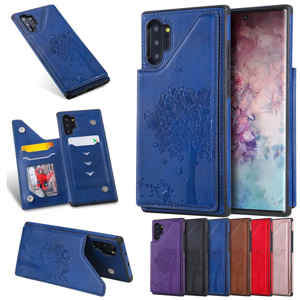 Для samsung Galaxy Note 10 + 5G Чехол кожаный флип чехол-портмоне держатель чехол для 10pro Note10