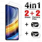 Защитное стекло 4 в 1 для Xiaomi Poco X3, poco poko x3 m3 pro, x3nfc, x3gt, f3, пленка для объектива камеры
