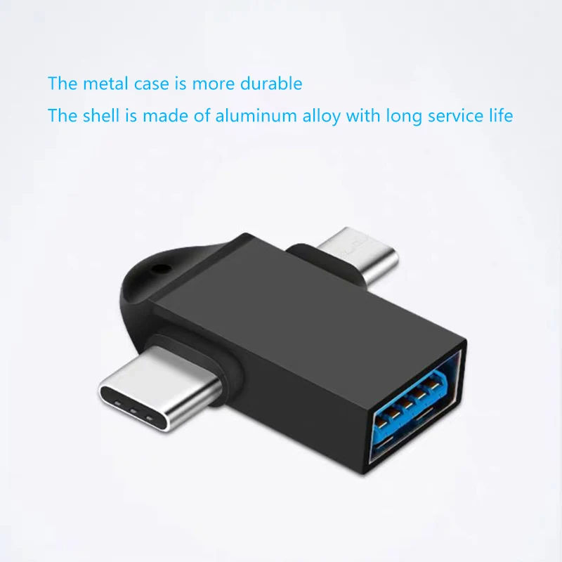 Адаптер 2 в 1 Type C Micro USB OTG для Android Huawei преобразователи передачи планшетов жестких