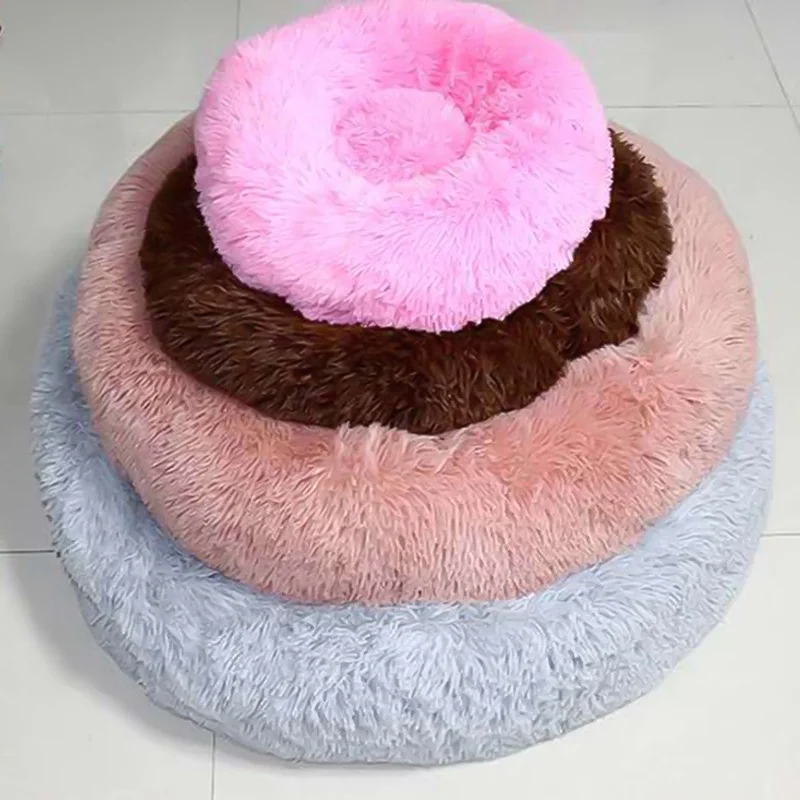 

Washable Kennel Pet Bed House Comfortable Soft Round Bed Mat Warm Nest Easy To Clean Pet Cat Supplies