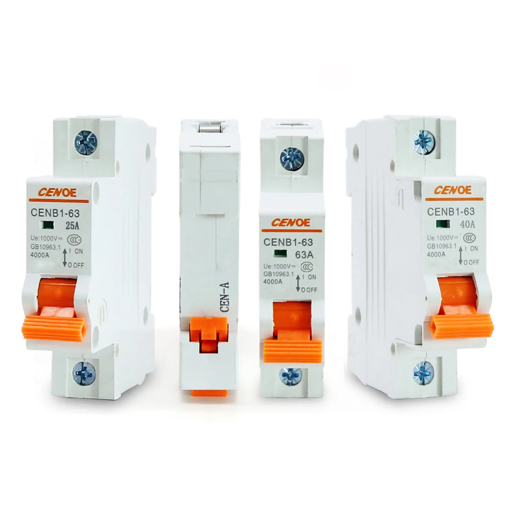 Превосходное качество dc mcb 1P 1000 в солнечный выключатель ломающий ток 4000A с B типа