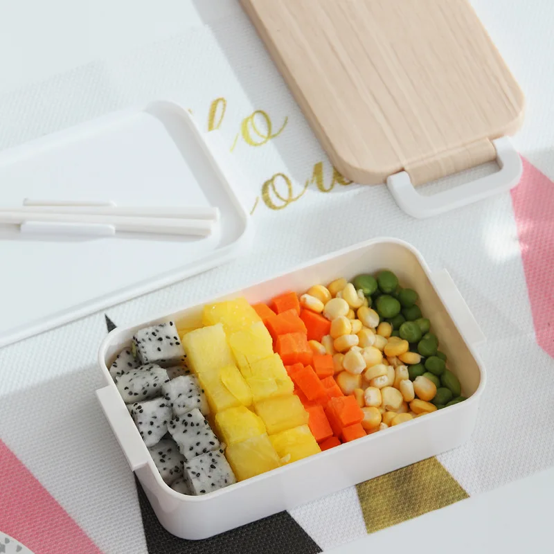 BPA Бесплатный Ланч-бокс экологичный пищевой PP Bento box Microwaveble столовая посуда контейнер для хранения еды для офиса детей