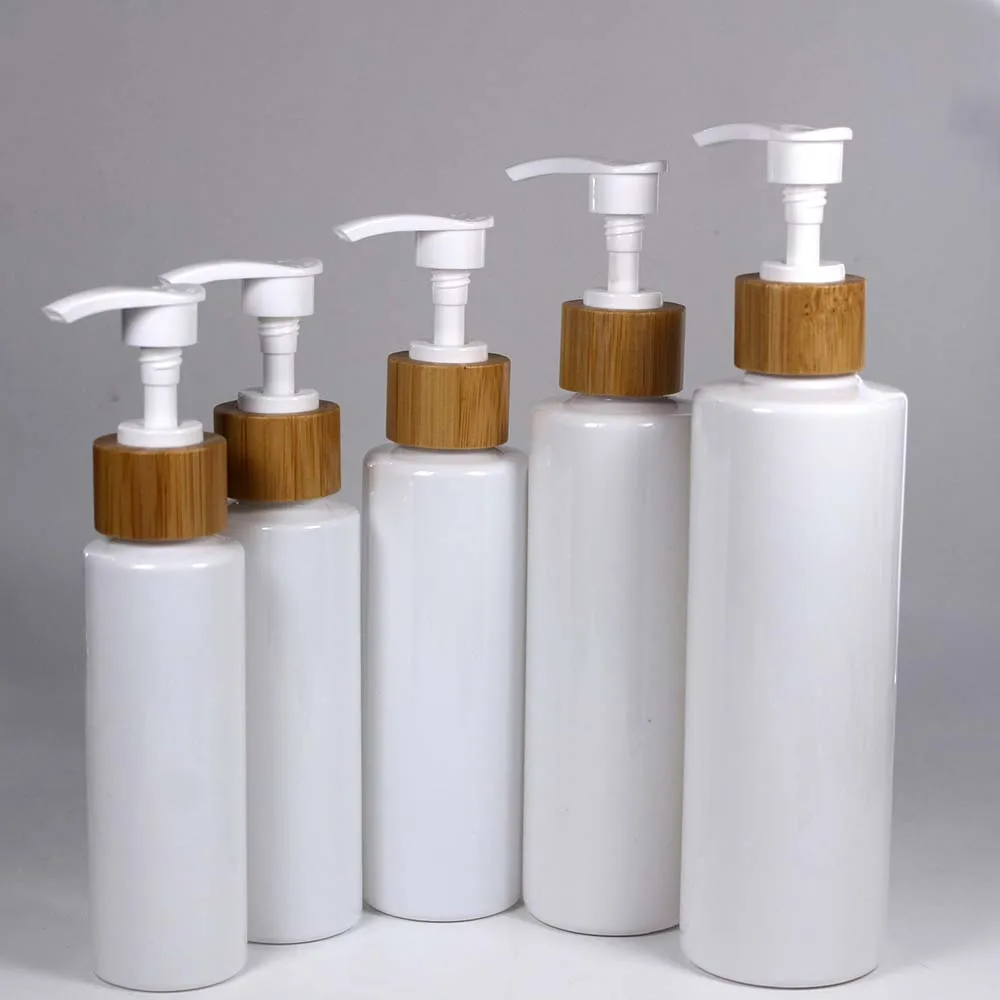 

Good quality PET lotion bottle wiht bamboo lid 120ml wholesale and retail