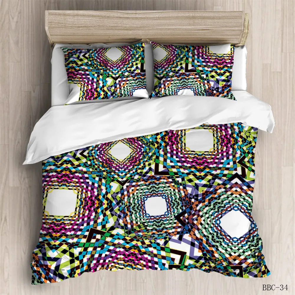 Цвет в этническом стиле с геометрическим швом блок мультфильм Grinding MAO Комплект