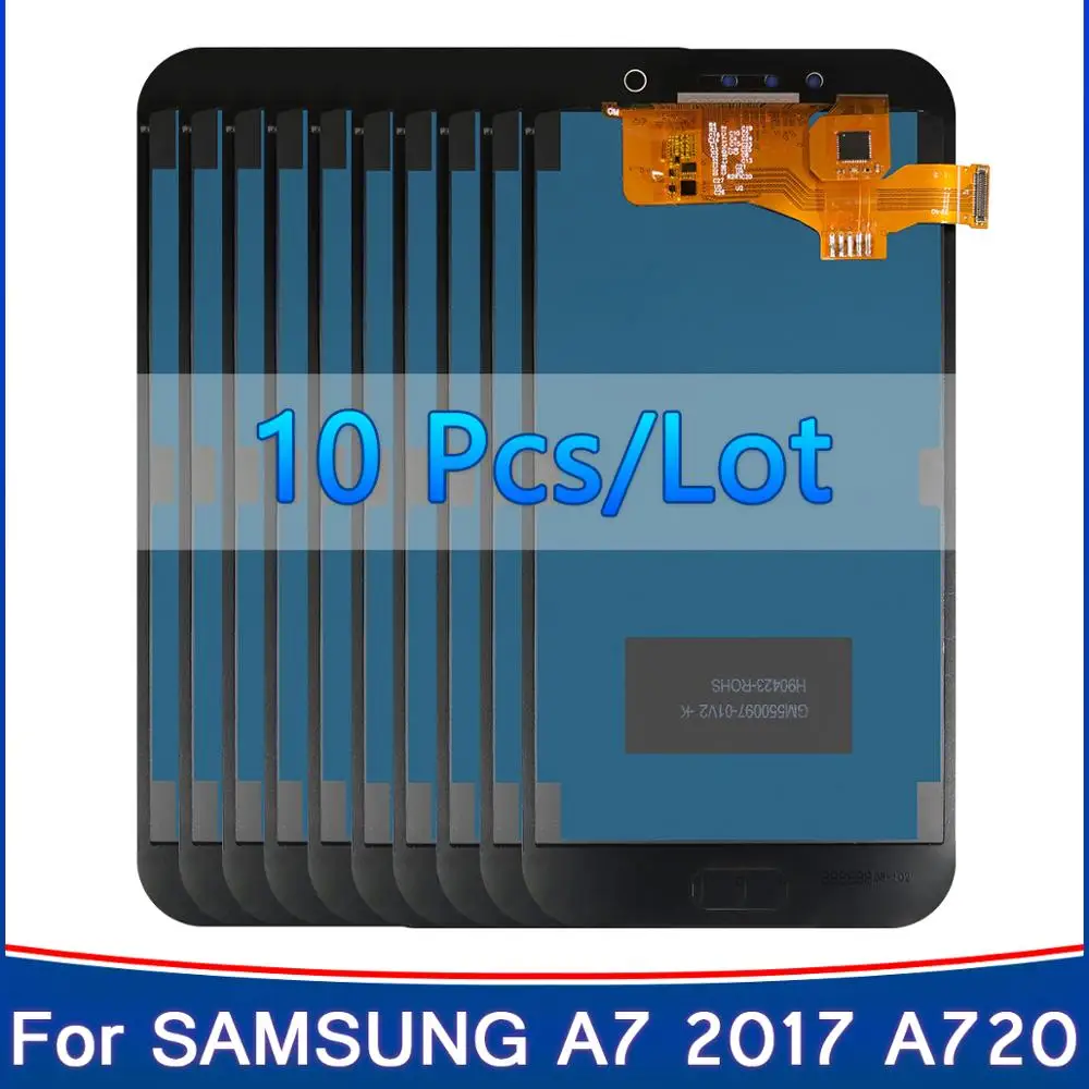 10 шт./лот для Samsung Galaxy A7 2017 A720 A720F SM ЖК дисплей сенсорный экран дигитайзер в сборе