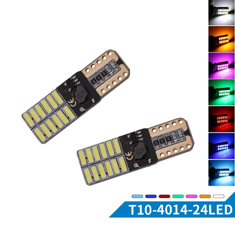 2x T10 W5W Светодиодный лампочки Canbus без ошибки 5W5 автомобильный сигнальный