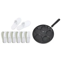 20 pairs disposable white hotel slippers 1 pcs 6 holes fried eggs cooking frying pannon stick pan egg burger mold