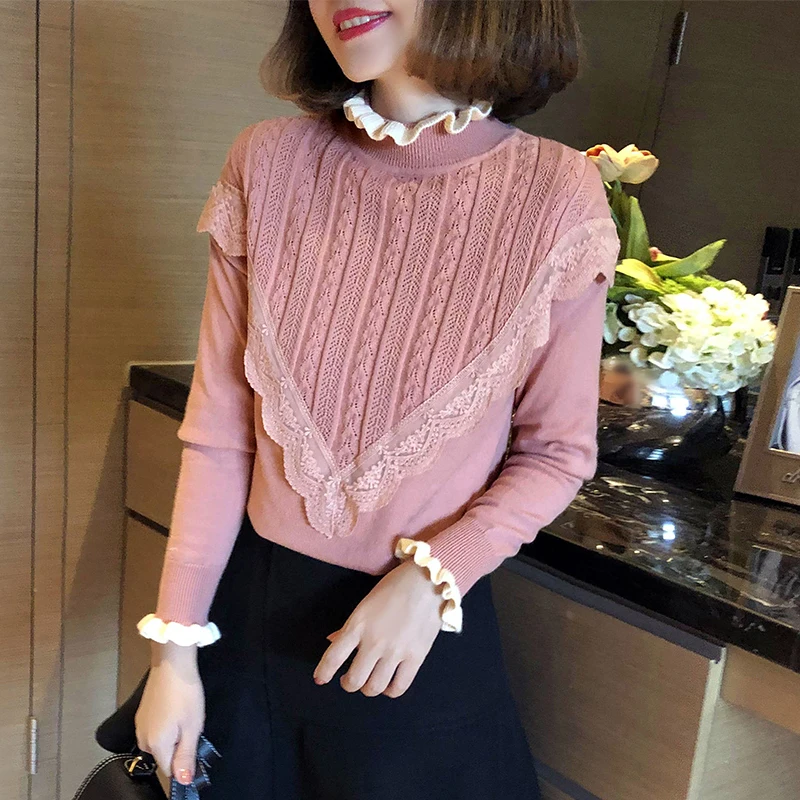 Женский свитер 2020 черный пуловер с высоким воротом корейские осенне-зимние топы