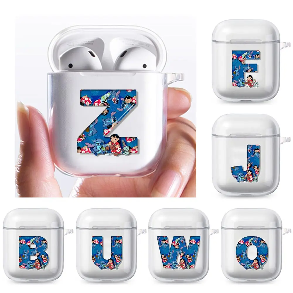 

Lilo Stitch Letter Soft TPU Case for Apple Airpods 1 2 Transparent Bluetooth Wireless Headphone Earphone Box Protective Cover