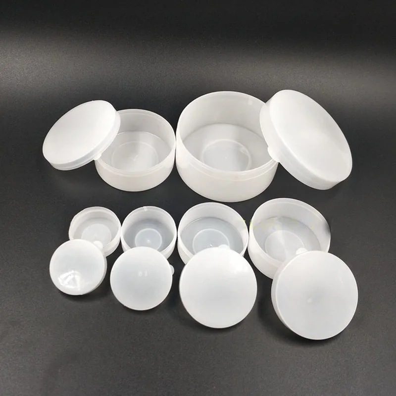 

100 x 5g 10g 20g 30g 50g 100g White Makeup Cosmetic Jars Skin care Containers Lotion Bottle Face Cream Sample Pots Organizer Box