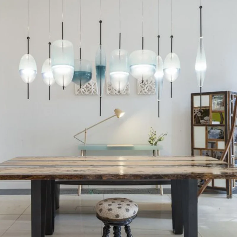 Стеклянный подвесной светильник в стиле арт деко Huse с градиентом современный