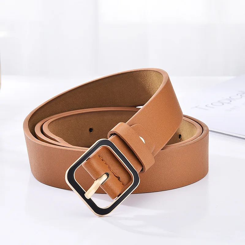 Ремень женский кожаный в стиле ретро/панк элегантный простой Универсальный Пояс