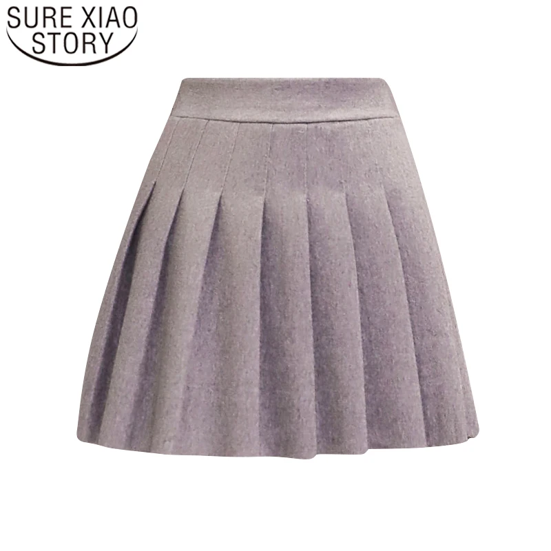 

Winter Skirts Womens 2022 Tweed Skirt Korean High Waist Skirt For Women Solid A-Line Black Skirt Faldas Mujer Harajuku 7831 50