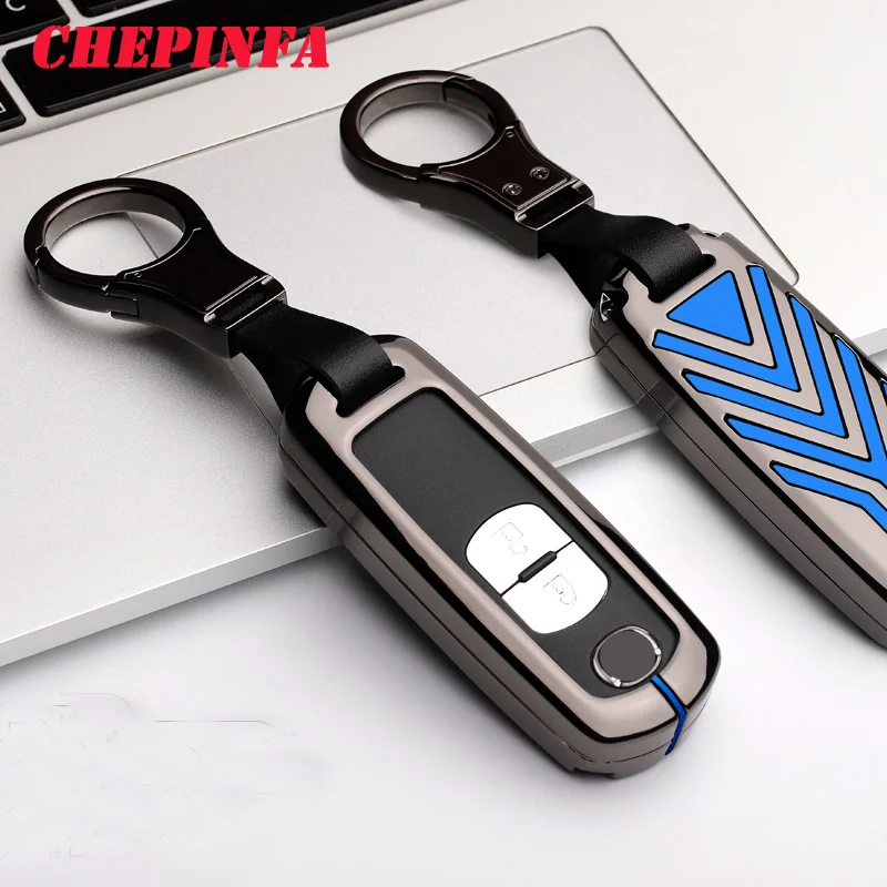Metal Car Key Shell Cover Case Keychain Holder For Mazda 2 3 5 6 CX-3 CX-4 CX-5 CX-7 CX-9 Atenza Axela MX5 Miata Smart Full | Автомобили и