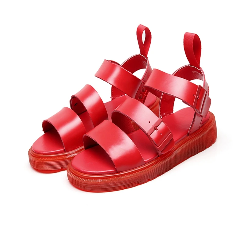 

Unisex Summer Breathable Platform Open Toe Flat Sandals Men Women Solid Outdoor Sewing Beach Shoes