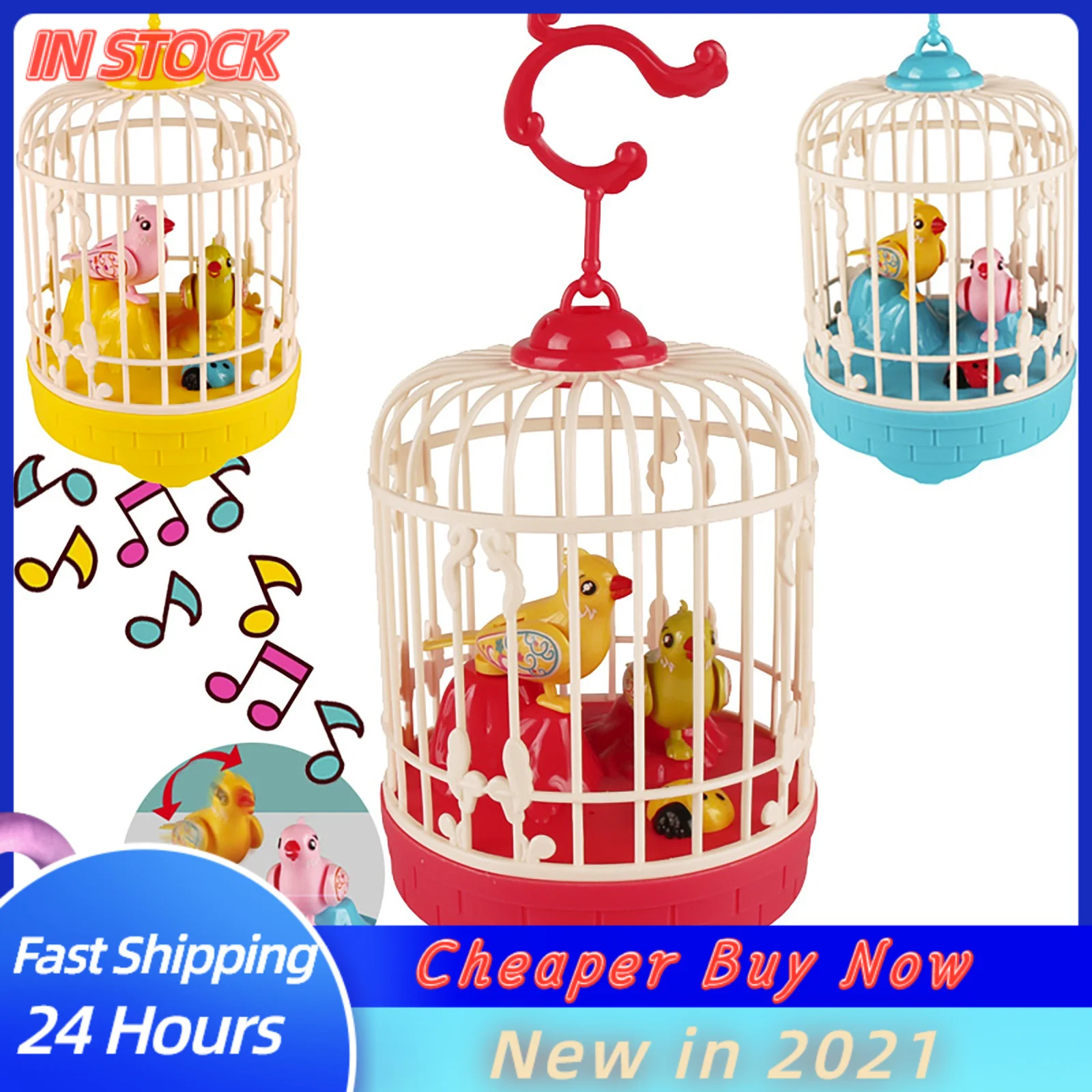 

Игрушка в виде птичьей клетки для детей, электронные интерактивные говорящие игрушки, милый подарок для домашних животных, Раннее Обучение,...
