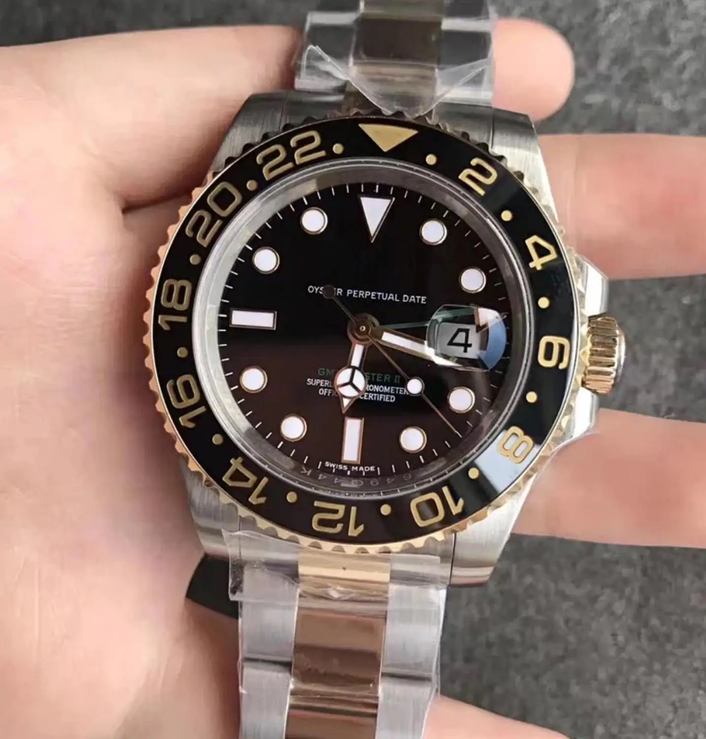 

Top Brand RLX Mens Watch Automatic Watches GMT Stainless Steel Blue Red Ceramic Sapphire Glass 40mm Men Watches Wrist Watches