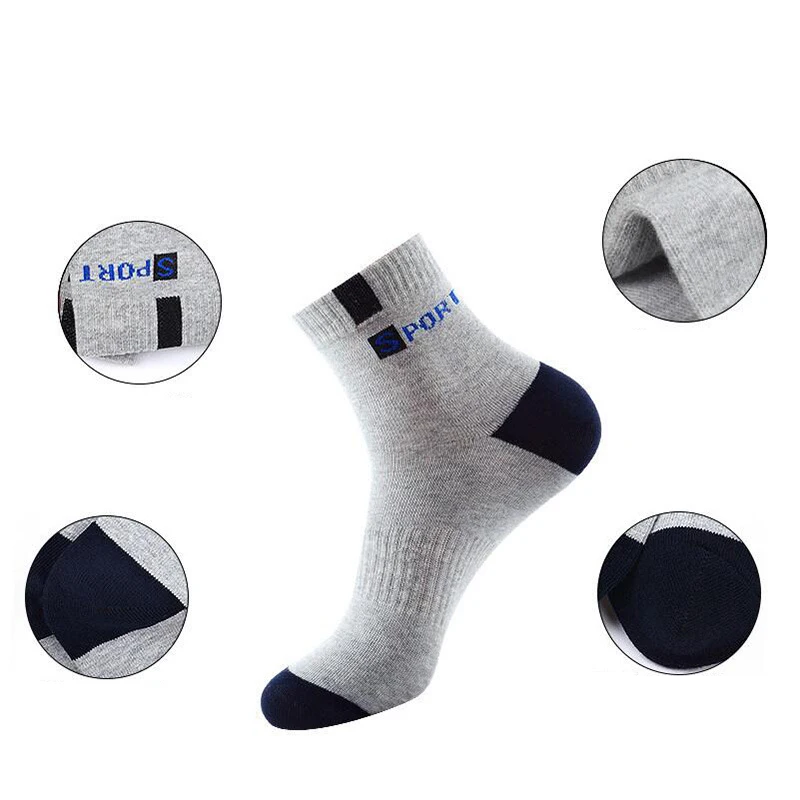 Men's Spring Tube Socks, Solid Color Sports Socks, Deodorant And Sweat-Absorbent Cotton Basketball Socks Factory Direct Sales
