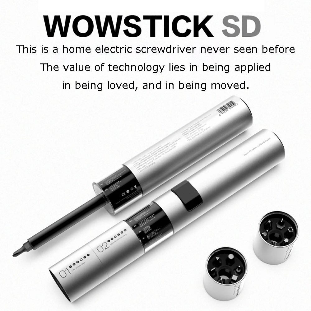 Новая отвертка MI WOWSTICK SD 36 бит 3 светодиодных литиевых аккумулятора Набор отверток