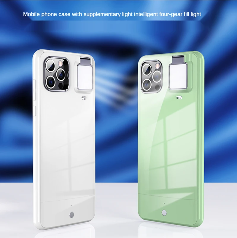 

For iPhone 11 RingLight Case With Flash Led Fill Light For Shot Fashion Case For iPhone X XS XR 12 Pro Ringlight cover