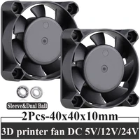 2pcs gdstime 3d printer fan 40mm dc 24v 12v 5v 2pin 3pin usb ball bearing computer case cpu cooler cooling axial fan 40x40x10mm
