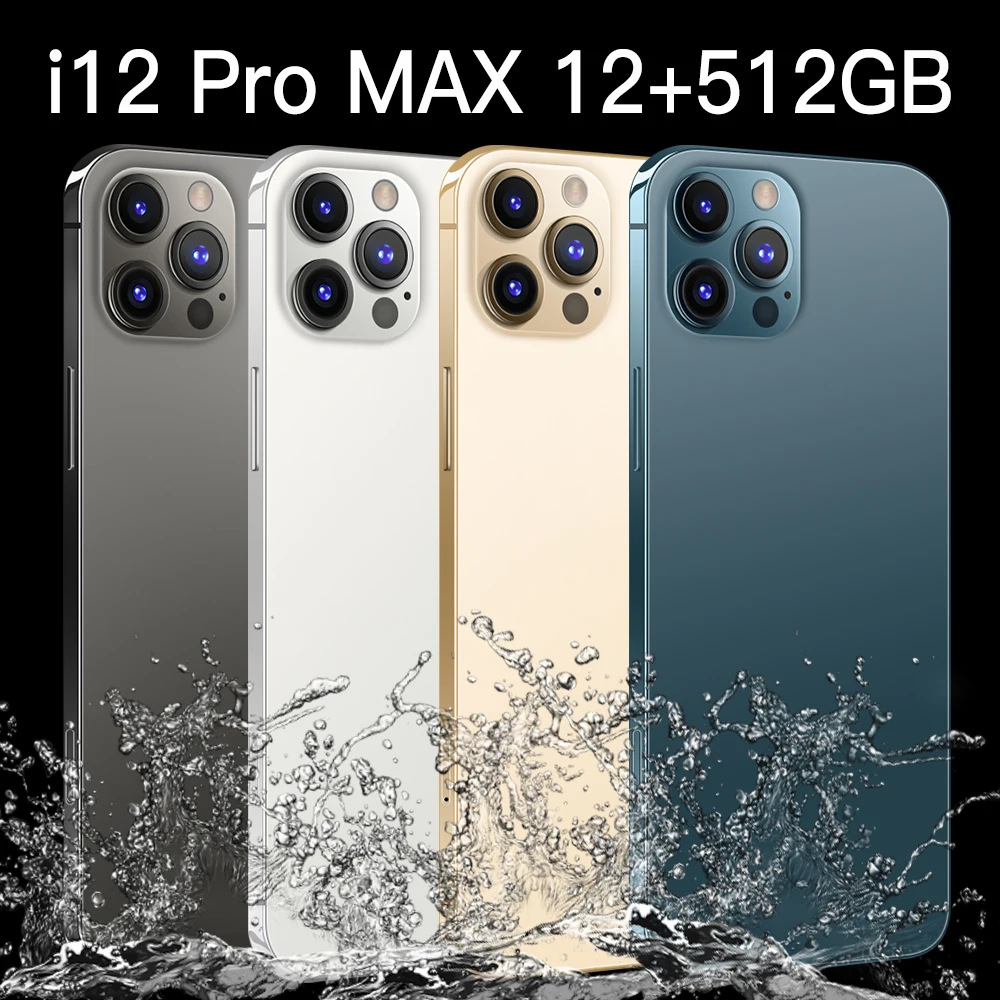 

Mobile Phone I12 pro Max 5G Android 10 Global Version 5800mAh 6.7 '' MTK6889 HD Screen 12GB 512GB 48MP Dual SIM Card Smartphone