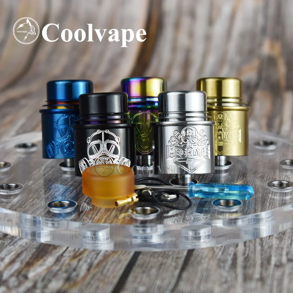 

coolvape Apocalypse Mechlyfe RDA 24mm Rebuildable vaporizer tank with bf pin Airflow atomizer stainless steel adjustable rda