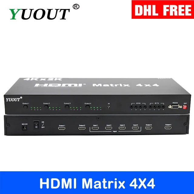 Матрица HDMI 8x8 4x4 Коммутатор 4x2 матрица HDBaseT поддержка HDBT и ИК-контроля RS232 |