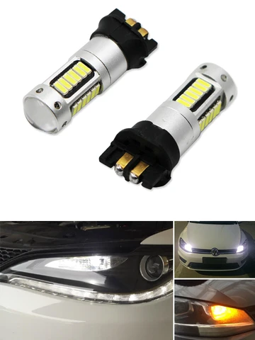 Ксеноновые белые PWY24W PW24W светодиодный лампы для Audi A3 A4 A5 VW MK7 Golf CC Ford Fusion передние указатели поворота, BMW F30 3 серии DRL