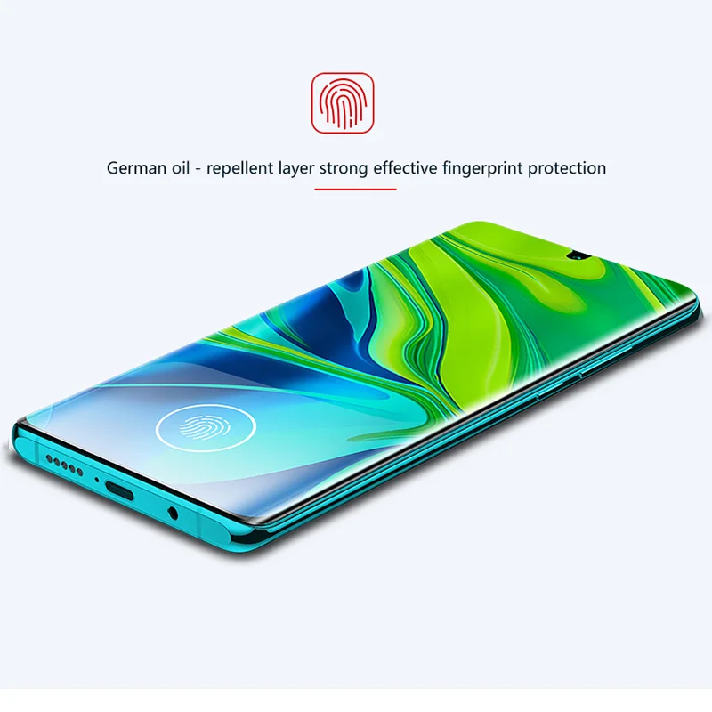 Новейшее УФ закаленное стекло для Xiaomi Mi Note 10 CC9 Pro жидкий клей защита экрана Xiomi CC 9