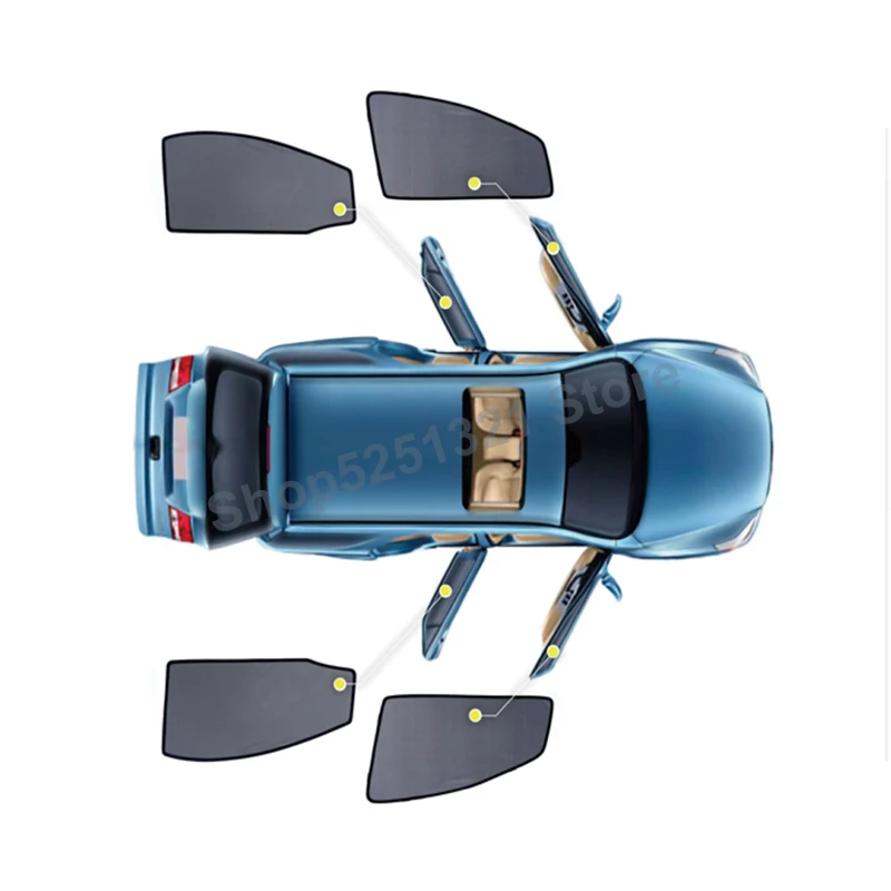 4 pcs Магнитный держатель двери козырек от солнца Автомобильная Солнцезащитная шторка для автомобиля VOLVO V40 V60 XC60 2008-2012 2013 автомобильные аксессуары - Цвет: 4 pcs
