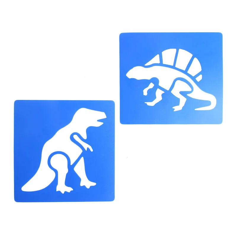 

Children's Exquisite Toys 6Pcs Plastic Dinosaur Picture Drawing Template Stencils Rulers Painting Kids DIY