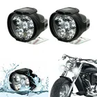 Светодиодный точечный светильник 12 В, Круглый Светодиодный точечный светильник, противотуманный Светодиодный точечный светсветильник льник, 6 светодиосветодиодный, фасветильник дальнего света для мотоцикла, противотуманная фара дальнего света