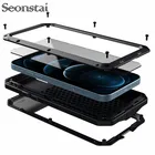 Для iPhone 12 Pro сверхмощная защита армированный металлический алюминиевый чехол для телефона iPhone 11 12 mini Pro XS MAX SE XR X 6 6S 7 8 Plus