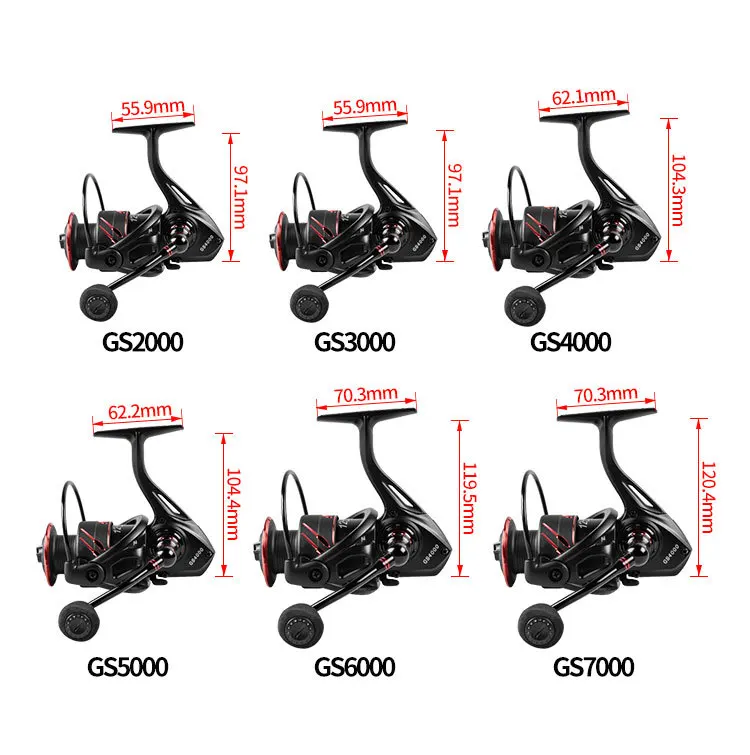 Рыболовная катушка GS спиннинговая без зазора для морской рыбалки дальнего