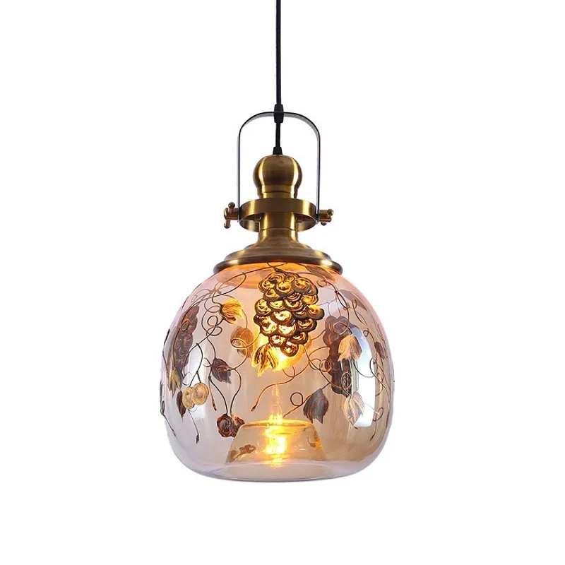 Новый Янтарный стеклянный подвесной светильник s роскошный золотой домашний