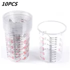 10 шт пластиковый стакан для Смешивания Краски 600 мл Миксер Для Смешивания Краски Калибровочная чашка для точного смешивания краски и жидкости высокое качество