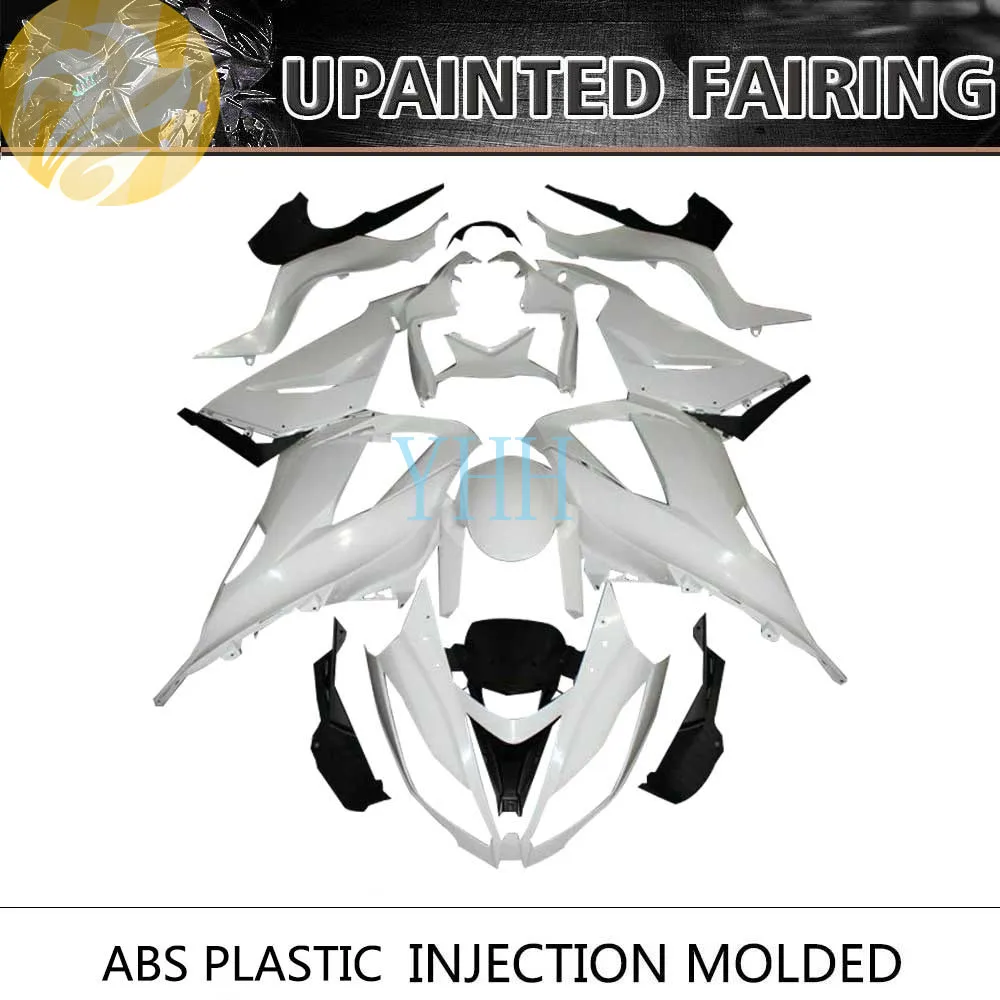 

Новый ABS пластик Неокрашенный Белый обтекатель впрыска набор бодикон комплект подходит для Kawasaki 2013-2016 ZX6R ZX-6R 636 2014 2015 13-16