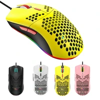 usb wireless mouse gaming mouse 12000dpi wired computer mouse hollow design lightweight led backlight desktop accessory