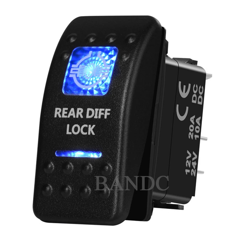 Переключатель заднего дифференциального замка 5P ВКЛ-ВЫКЛ двойной синий