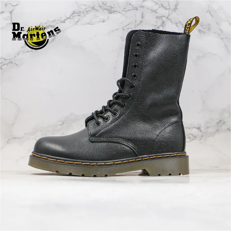 

Dr.Martens Men and Women 1490 Genuine Lychee Texture Leather Doc Martin Boots Unisex 10 Eyes Casual Wearable Mid-Calf Shoes