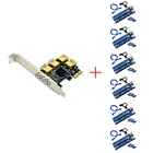 6 шт., Райзер-адаптер USB 3,0 PCI-E экспресс, 1x до 16x