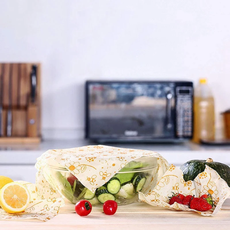 Многоразовая упаковка из пчелиного воска для хранения пищевых продуктов +