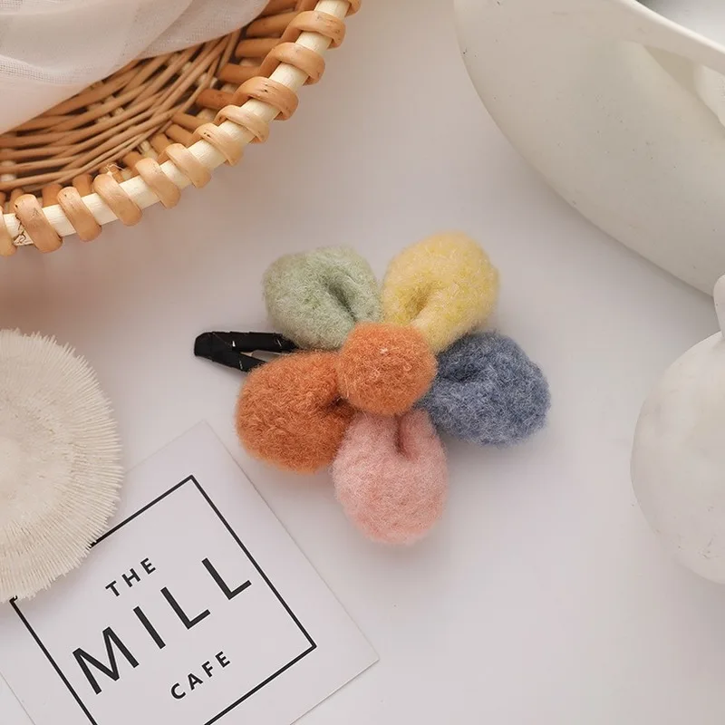 

Korean Fashion Flower Hair Ball Hair Rope Hairpin Ins Hot Sale Head Rope Girl Cute Rubber Band Hair Ring Hair Clips for Women