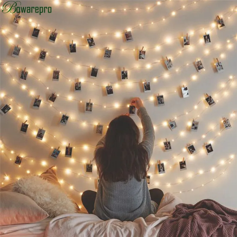 2 м + 12 шт. зажимов питание от аккумулятора светильник для кухни зажим фото