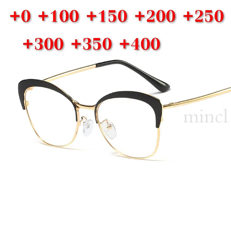 Очки для чтения &quotкошачий глаз&quot очки с полуоправой без оправы дальнозоркости