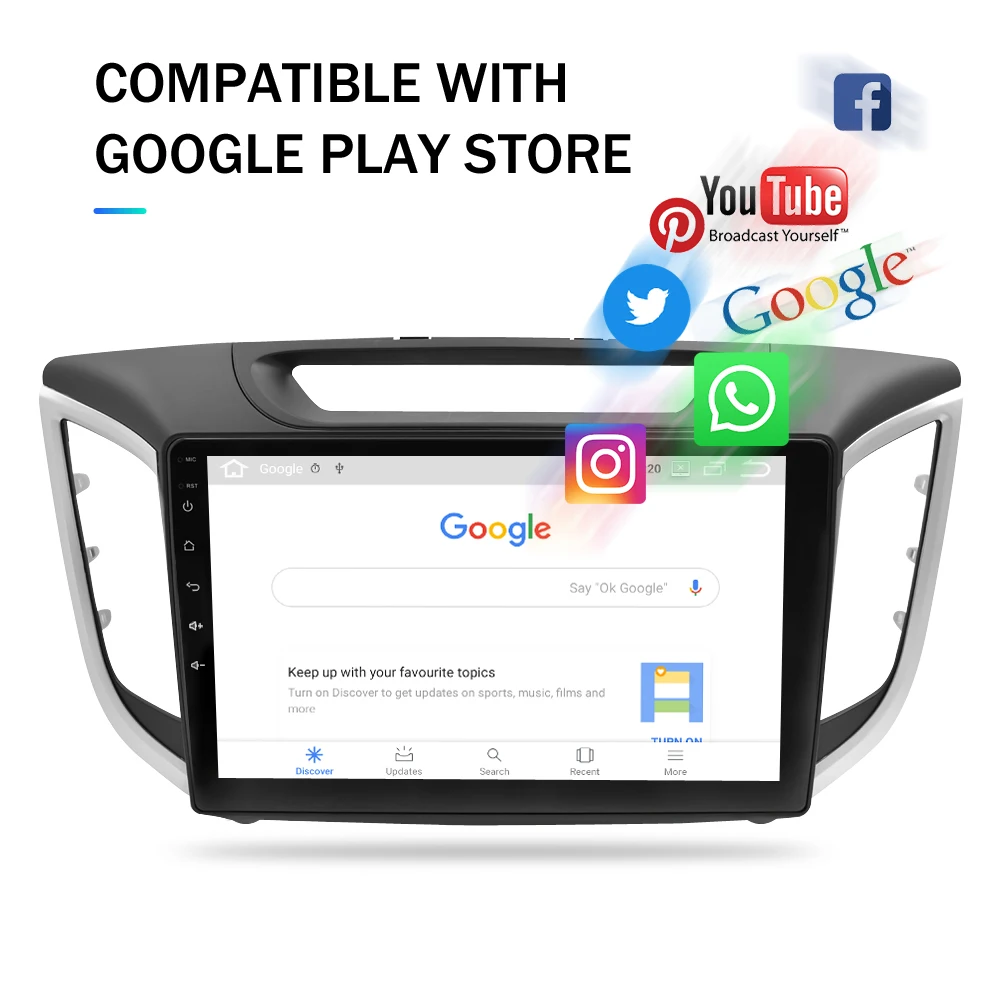 Android10.0 автомобильный стерео для Hyundai ix25 Creta 2014 2018 dvd плеер 9 &quotIPS экран 2 Din видео GPS